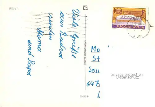 Budva Fliegeraufnahme Budva