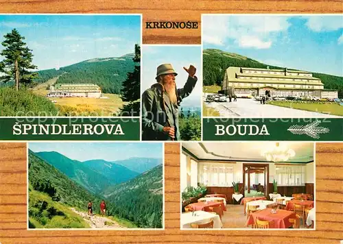 AK / Ansichtskarte Krkonose Spindlerova Bouda Panorama Speisesaal Krkonose