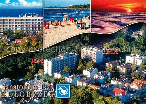 AK / Ansichtskarte Kolobrzeg_Polen a a

Sanatorium Ikar Strand Lech Fliegeraufnahme Kolobrzeg_Polen