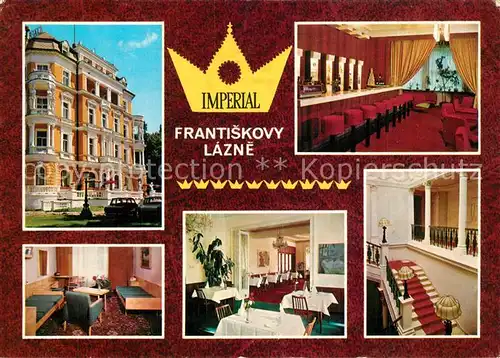 AK / Ansichtskarte Frantiskovy_Lazne Sanatorium Imperial Bar Gastraeume Treppe Frantiskovy_Lazne