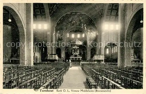 AK / Ansichtskarte Turnhout Kerk OL Vrouw Middelares Binnenzicht Turnhout