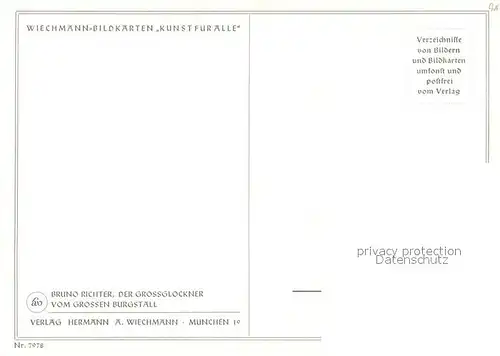 AK / Ansichtskarte Verlag_Wiechmann_Nr. 7978 Bruno Richter Grossglockner vom Grossen Burgstall  