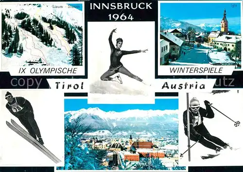 AK / Ansichtskarte Olympia IX Olympische Winterspiele Innsbruck Skispringen Skifahren  