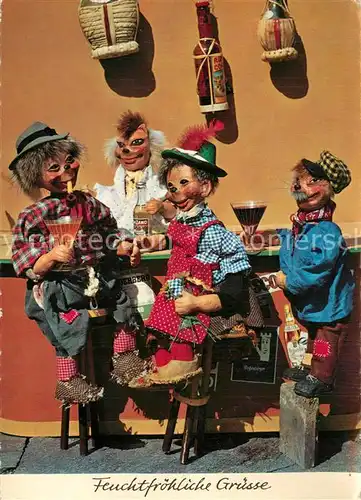 AK / Ansichtskarte Igel_Tiere Puppen Bar Alkohol Pfeife Wein Cinzano  