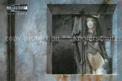 AK / Ansichtskarte Werbung_Reklame Prohibited book Luis Royo Heavy Metal 