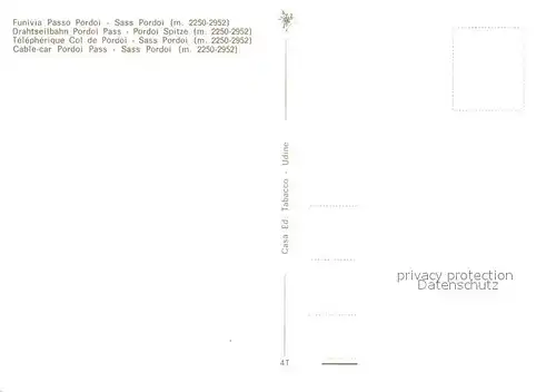 AK / Ansichtskarte Seilbahn Funivia Passo Pordoi  Seilbahn