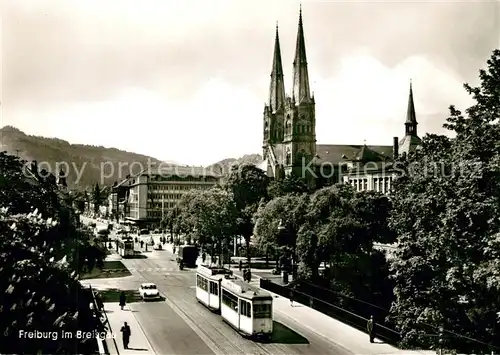 AK / Ansichtskarte Strassenbahn Freiburg im Breisgau  