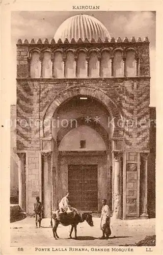 AK / Ansichtskarte Kairouan_Qairawan Porte Lalla Rihana Grand Mosquee Kairouan Qairawan