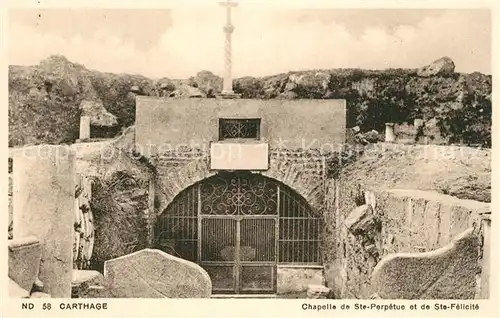 AK / Ansichtskarte Carthage_Karthago Chapelle de Sainte Perpetue et de Sainte Felicite Carthage Karthago