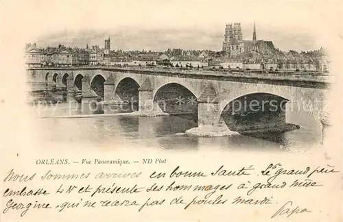 AK / Ansichtskarte Orleans_Loiret Vue panoramique Pont sur la Loire Orleans_Loiret