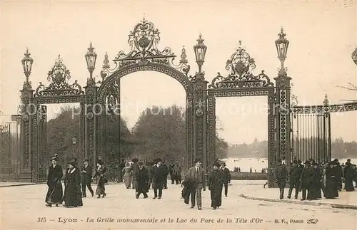 AK / Ansichtskarte Lyon_France La Grille monumentale Lac du Parc de la Tete d Or Lyon France