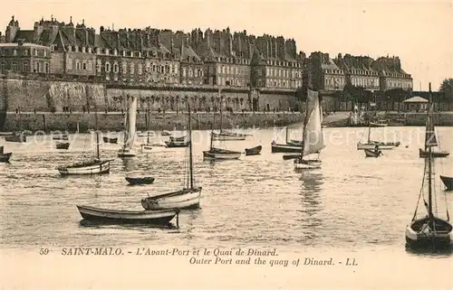 AK / Ansichtskarte Saint Malo_Ille et Vilaine_Bretagne Avant Port et Quai de Dinard Saint Malo_Ille et Vilaine