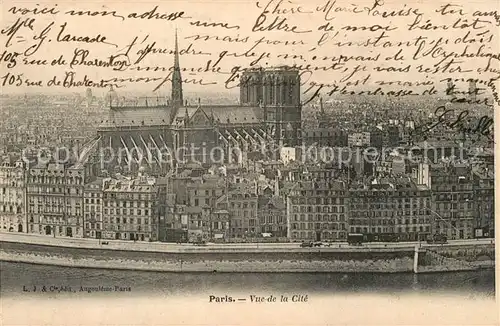 AK / Ansichtskarte Paris Vue de la Cite Paris