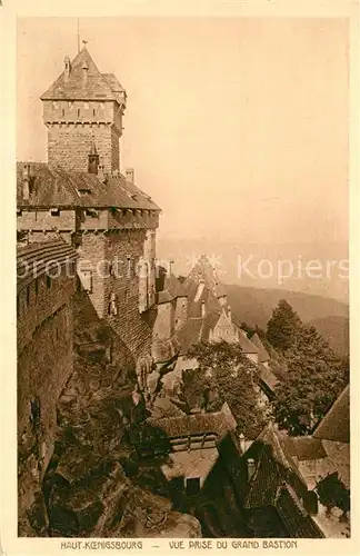 AK / Ansichtskarte Haut Koenigsbourg_Hohkoenigsburg Vue prise du Grand Bastion Haut Koenigsbourg