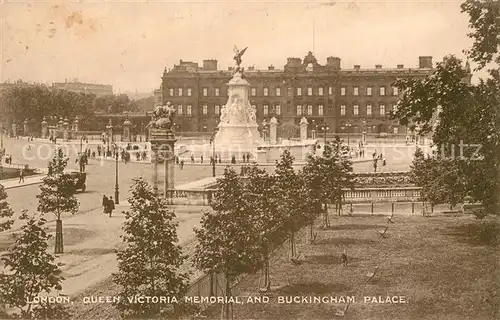 AK / Ansichtskarte London Queen Victoria Memorial and Buckingham Palace London