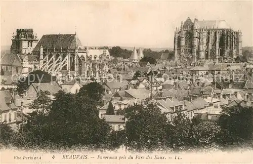 AK / Ansichtskarte Beauvais Panorama pris du Parc des Eaux Eglise Cathedrale Beauvais