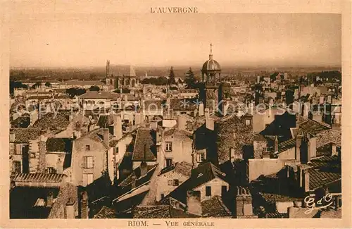 AK / Ansichtskarte Riom_Puy de Dome Vue generale Riom Puy de Dome