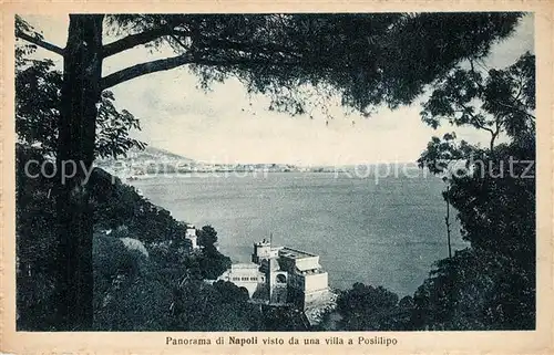 AK / Ansichtskarte Napoli_Neapel Panorama visto da una villa a Posillipo Napoli Neapel