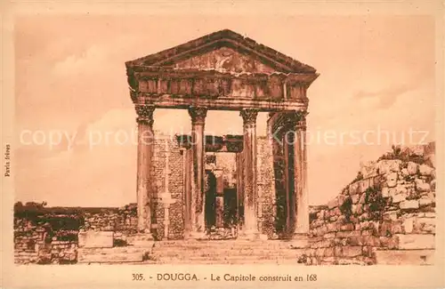 AK / Ansichtskarte Dougga Le Capitole construit en 168 Ruines Dougga
