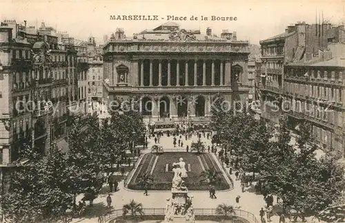 AK / Ansichtskarte Marseille_Bouches du Rhone Place de la Bourse Monument Marseille