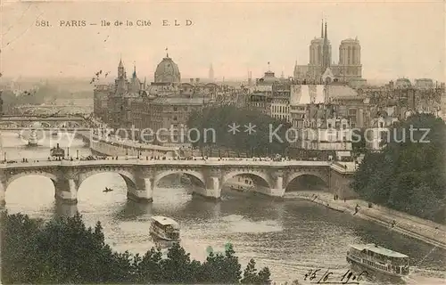 AK / Ansichtskarte Paris Ile de la Cite Ponts sur la Seine Paris