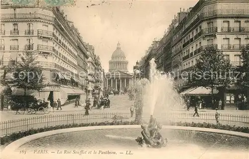 AK / Ansichtskarte Paris Rue Soufflot et le Pantheon Paris