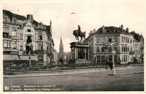 AK / Ansichtskarte Ostende_Oostende Monument Roi Leopold Ier 