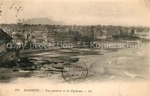 AK / Ansichtskarte Biarritz_Pyrenees_Atlantiques Vue generale et les Pyrenees Biarritz_Pyrenees
