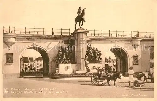 AK / Ansichtskarte Ostende_Oostende Monument Roi Leopold II Standbeeld Koning Leopold 