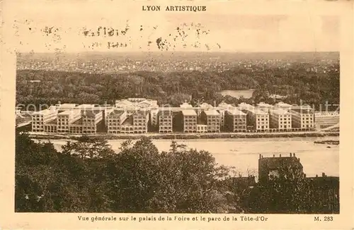 AK / Ansichtskarte Lyon_France Vue generale Palais de la Foire et Parc de la Tete d Or Lyon France