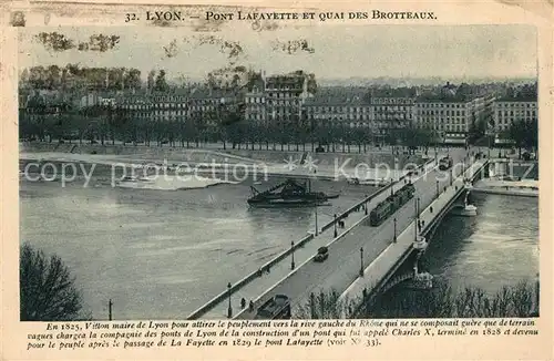 AK / Ansichtskarte Lyon_France Pont Lafayette et Quai des Brotteaux Lyon France