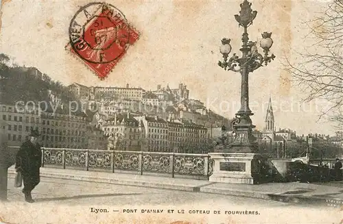 AK / Ansichtskarte Lyon_France Pont d Ainay Coteau de Fourvieres Lyon France
