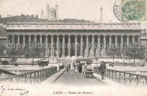 AK / Ansichtskarte Lyon_France Palais de Justice Lyon France
