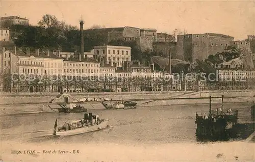 AK / Ansichtskarte Lyon_France Fort de Serin Bateaux Lyon France