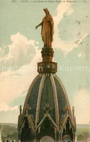 AK / Ansichtskarte Lyon_France Statue de Notre Dame de Fourviere Lyon France