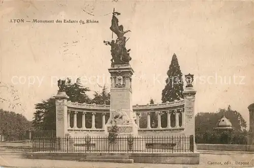 AK / Ansichtskarte Lyon_France Monument des Enfants du Rhone Lyon France