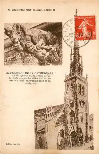 AK / Ansichtskarte Villefranche sur Saone Gargouille de la Cathedrale Villefranche sur Saone