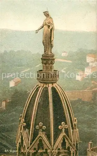 AK / Ansichtskarte Lyon_France La Vierge doree de Fourvieres Lyon France