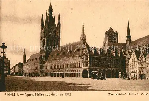 AK / Ansichtskarte Ypres_Ypern_West_Vlaanderen Halles aux draps en 1912 Ypres_Ypern