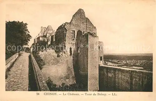 AK / Ansichtskarte Chinon_Indre_et_Loire Chateau Tour de Boissy Ruines Chinon_Indre_et_Loire