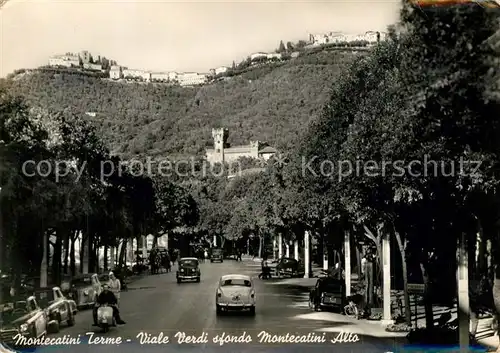 AK / Ansichtskarte Montecatini_Terme Viale Verdi sfondo Montecatini Alto Montecatini Terme