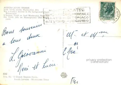 AK / Ansichtskarte Montecatini_Terme Viale Verdi sfondo Montecatini Alto Montecatini Terme