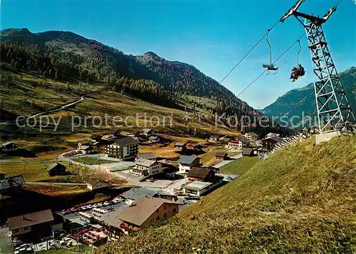 AK / Ansichtskarte Malbun Panorama mit Sessellift Sareis Malbun