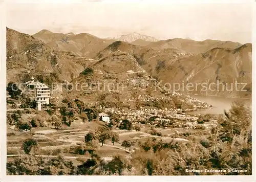 AK / Ansichtskarte Lugano_Lago_di_Lugano Kurhaus Cademario Landschaftspanorama Luganersee Alpen Lugano_Lago_di_Lugano