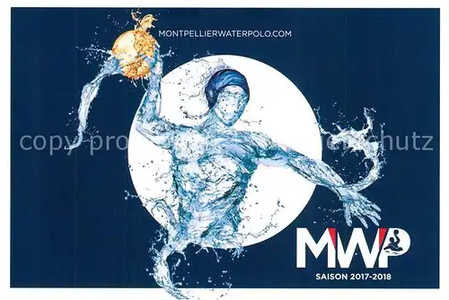 AK / Ansichtskarte Montpellier_Herault Waterpolo Calendrier des Matchs Saison 2017 2018 Montpellier Herault