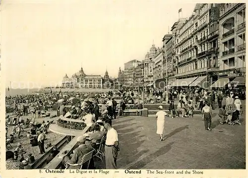 AK / Ansichtskarte Ostende_Oostende La Digue et la Plage 