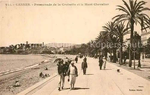 AK / Ansichtskarte Cannes_Alpes Maritimes Promenade de la Croisette Mont Chevalier Cannes Alpes Maritimes