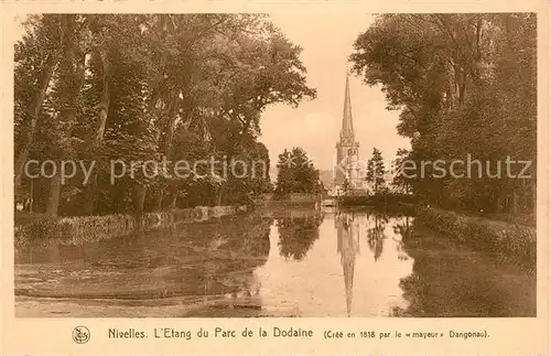AK / Ansichtskarte Nivelles Etang du Park de la Dodaine Nivelles