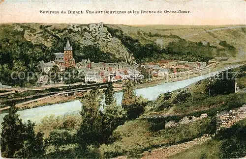 AK / Ansichtskarte Dinant_Wallonie Vue sur Bouvignes et les Ruines de Creve Coeur Dinant Wallonie