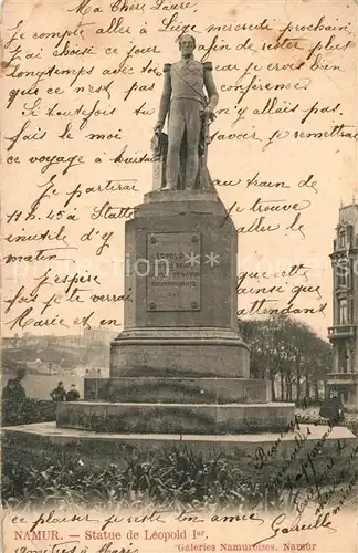 AK / Ansichtskarte Namur_sur_Meuse Statue Leopold I Namur_sur_Meuse
